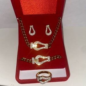 Stainless Steel Gold Full Set ring size 7